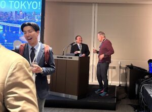 肝臓病の発生機構の解明、肝硬変・肝障害・肝不全治療開発の第一人者である、ピッツバーグ大Eric Lagasse教授と講演直後に情報交換。